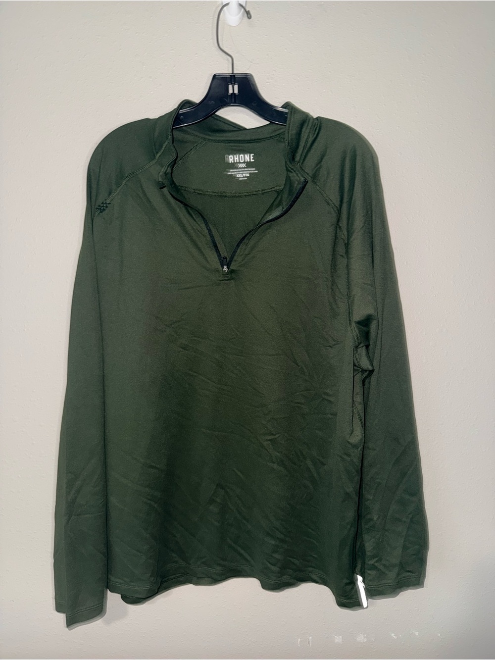 Rhône Quarter Zip Olive Green Long Sleeve Pullover XXL